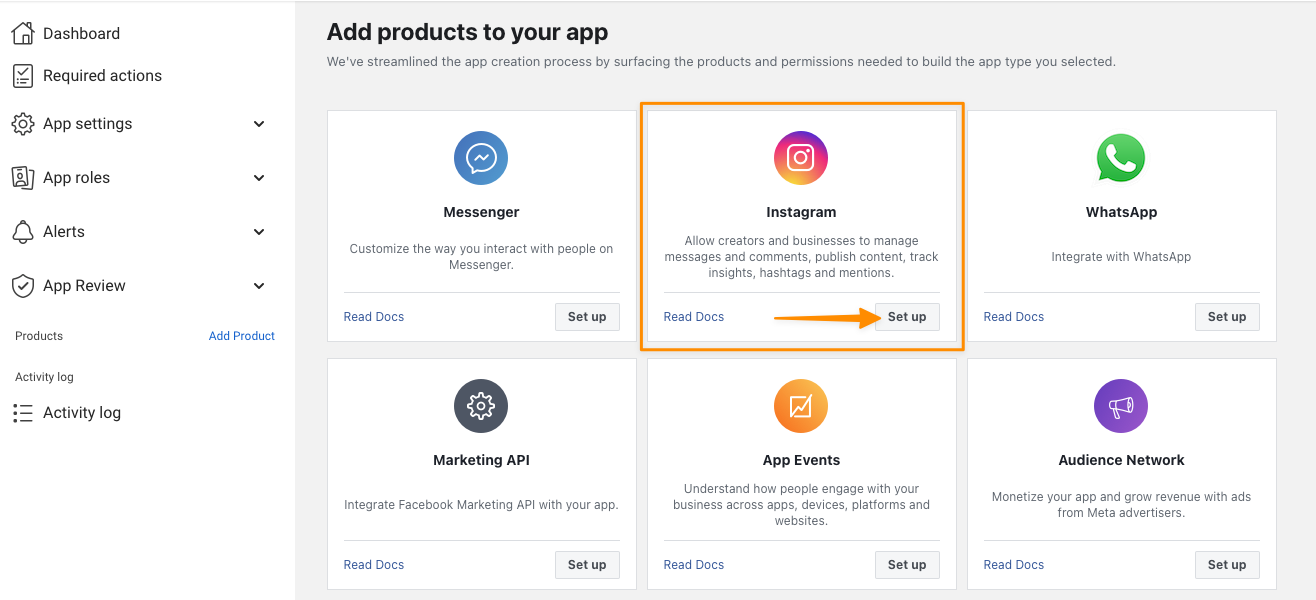Instagram Product Add Screenshot
